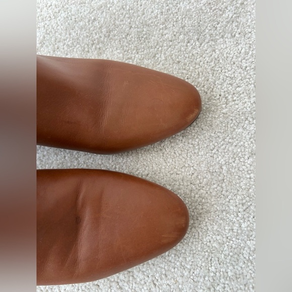Lauren Ralph Lauren Wynne Polo Tan Leather Burnished Calf Ankle Boots - Picture 4 of 13